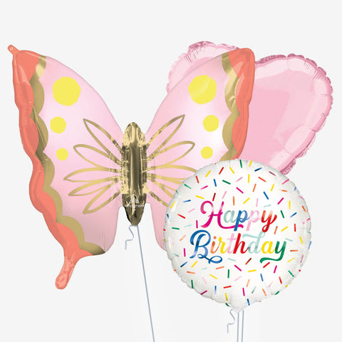 Sprinkles Butterfly Birthday Balloons