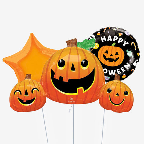 Smiley Pumpkin Halloween Balloons