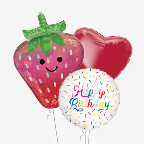 Strawberry Birthday Balloons