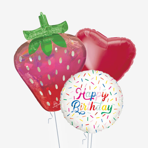 Strawberry Birthday Balloons