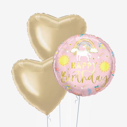 Golden Unicorn & Number Balloons | Box Balloons | Next-Day Balloon Delivery
