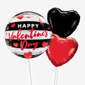 Valentine's Black Stripes Balloons - Box Balloons