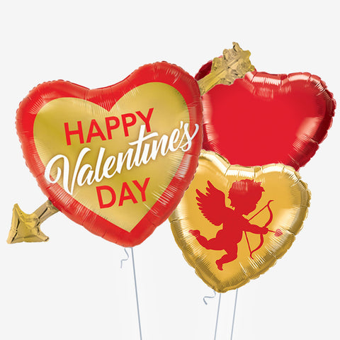 Valentine's Golden Cupid Balloons