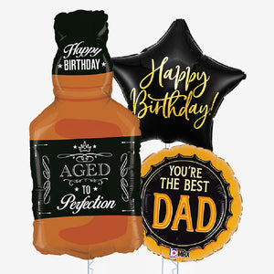Best Dad Birthday Bottle Balloons