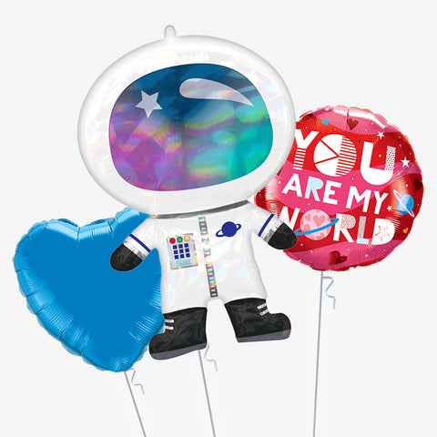 You Are My World Spaceman Balloons - Box Balloons