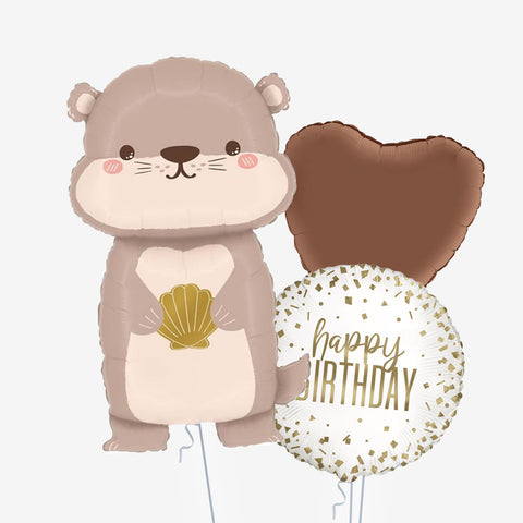 Lovely Otter Birthday Helium Balloons