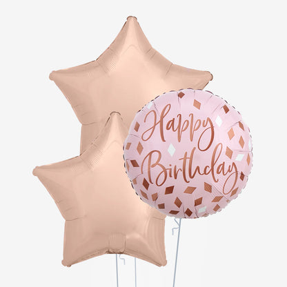 Birthday Blush & Number Balloons