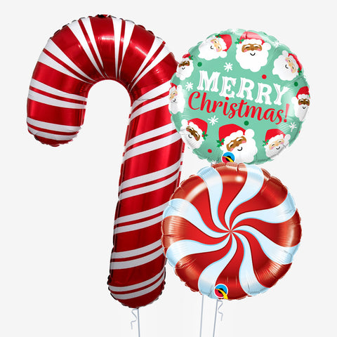 Candy Cane Christmas Balloons - Box Balloons