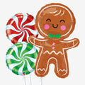 Gingerbread Man Christmas Balloons - Box Balloons