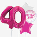 Birthday B*tch & Number Balloons - Box Balloons