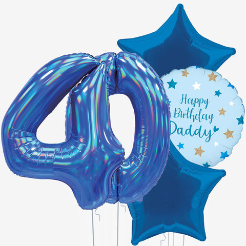 Happy Birthday, Daddy & Number Balloons