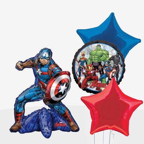 Avengers Captain America Balloons | Box Balloons | Next-Day Balloon Delivery