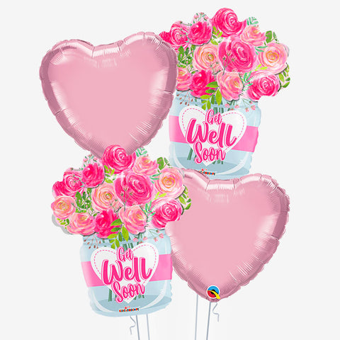 Get Well Soon Flower Balloons - Box Balloons