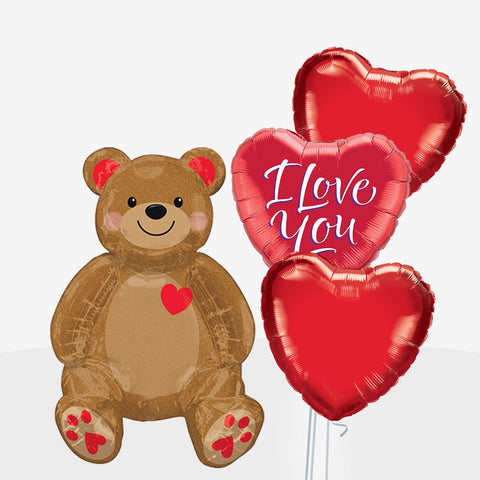 I Love You Bear Balloons - Box Balloons