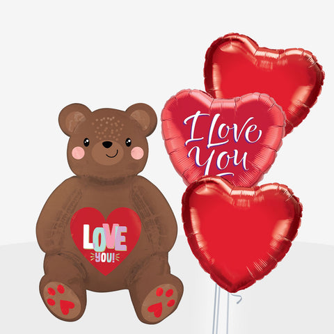 I Love You Bear Balloons