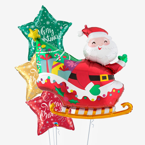 Santa Christmas Star Balloons