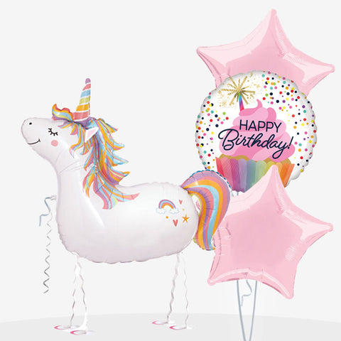 Walking Unicorn Birthday Balloons