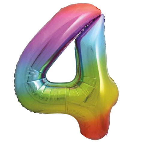 34” Rainbow Number Balloons