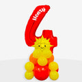 Personalised Sunshine Number Balloon Stack | Box Balloons | Next-Day Balloon Delivery