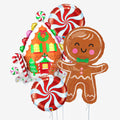 Gingerbread House Christmas Balloons - Box Balloons