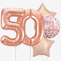 Birthday Blush & Number Balloons - Box Balloons