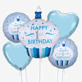 1st Birthday Blue Cupcake Balloons - Box Balloons