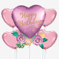 Purple Birthday Heart Balloons - Box Balloons