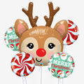 Reindeer Christmas Balloons - Box Balloons