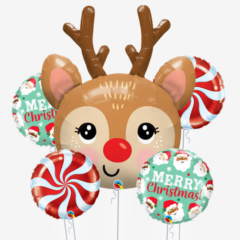 Reindeer Christmas Balloons - Box Balloons