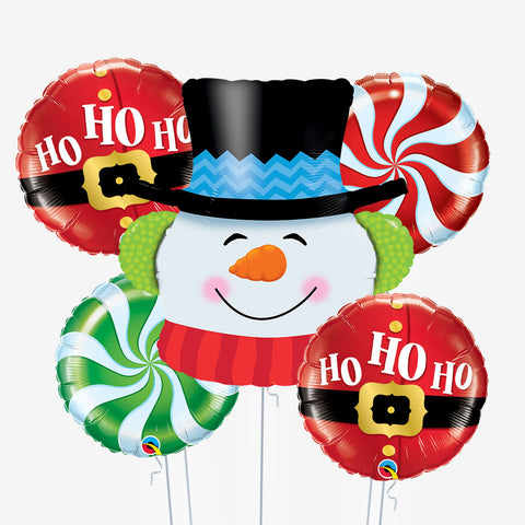 Smiling Snowman Christmas Balloons