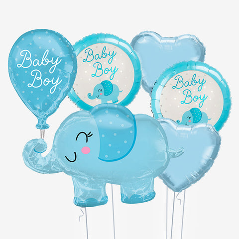 Baby Boy Elephant Balloons - Box Balloons