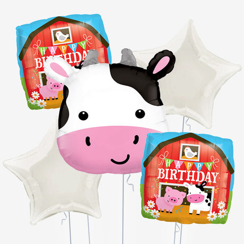 Barnyard Birthday Cow Balloons