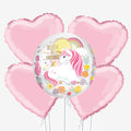 Believe In Unicorns Orb & Heart Balloons - Box Balloons
