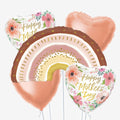 Boho Rainbow Mother’s Day Heart Balloons - Box Balloons