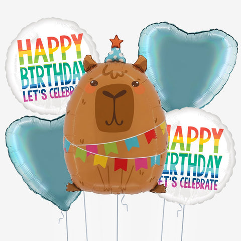 Capybara Birthday Balloons