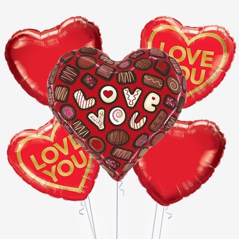 Chocolate Heart Balloons - Box Balloons