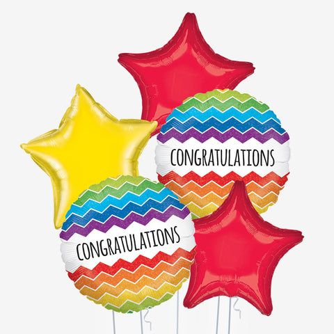 Colourful Congratulations Balloons - Box Balloons