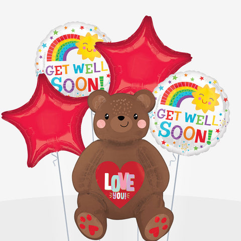 Get Well Soon Bear Balloons