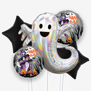 Shiny Ghost Halloween Balloons - Box Balloons