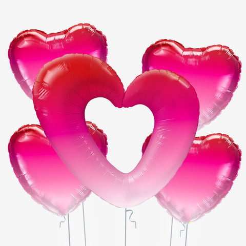 Giant Ombre Heart Balloons