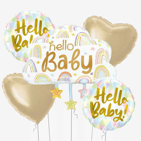Hello Baby Cloud Balloons | Box Balloons | Next-Day Balloon Delivery