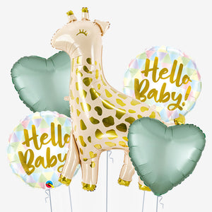 Hello Baby Giraffe Balloons