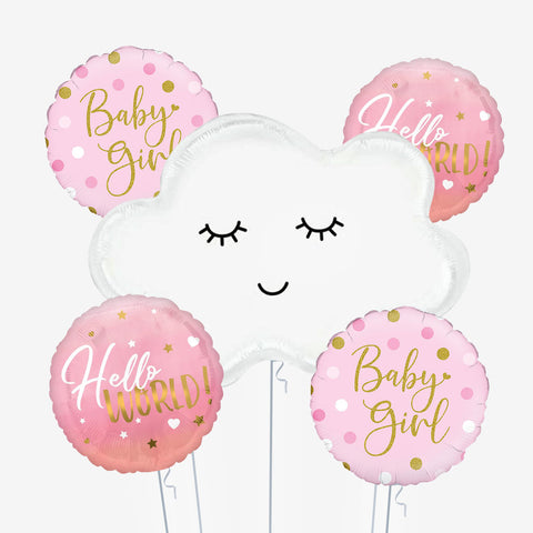 Hello World Girl Balloons - Box Balloons