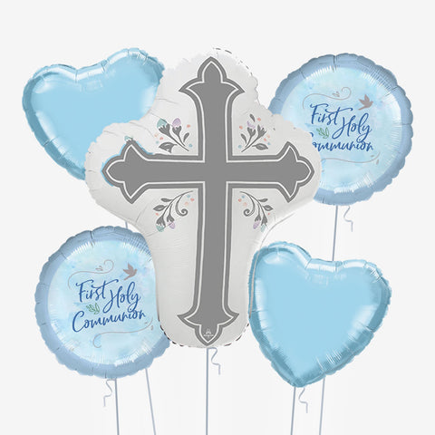 Holy Communion Blue Balloons - Box Balloons