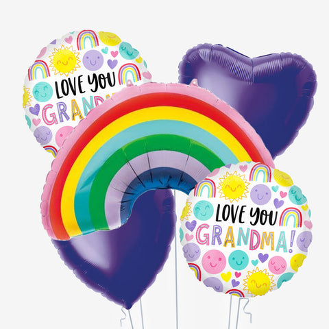 I Love You Grandma Rainbow Balloons