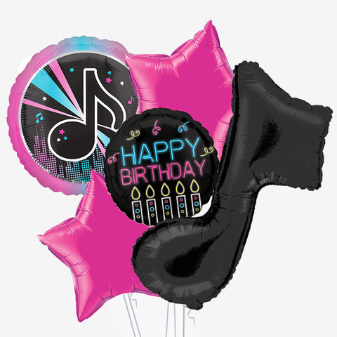 Music Note Birthday Balloons - Box Balloons