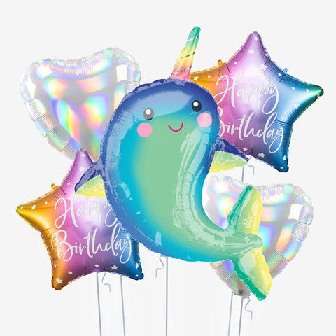 Narwhal Birthday Balloons