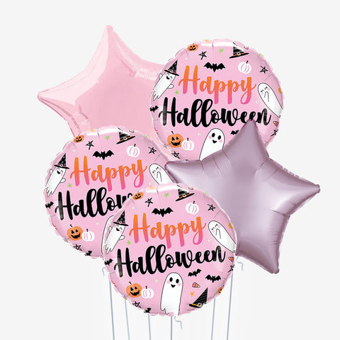 Pink Happy Halloween Round Balloons