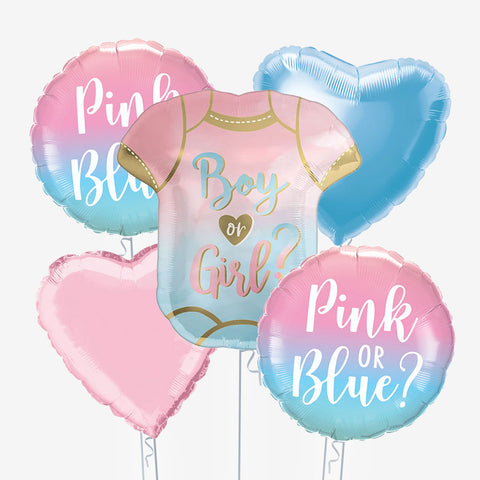 Pink Or Blue Gender Reveal Balloons - Box Balloons