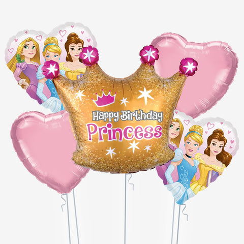 Princess Crown Birthday Balloons - Box Balloons